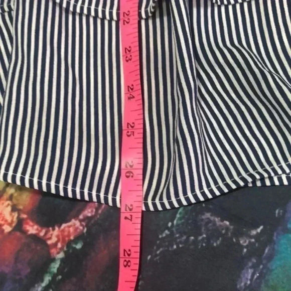 Time and tru plus size top/blouse XXL navy and white - Picture 6 of 7